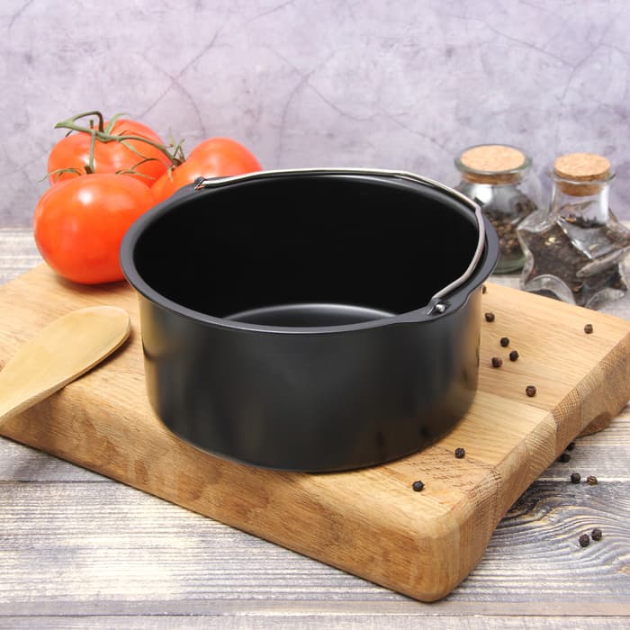 Котелок «Жаклин», 1.2 л, антипригарное покрытие, углеродистая сталь, чёрный