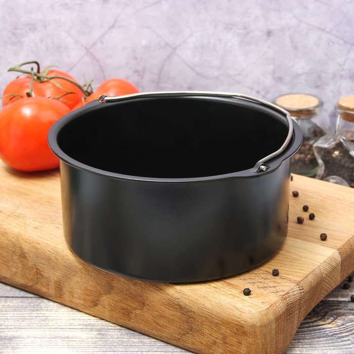 Котелок «Жаклин», 1.2 л, антипригарное покрытие, углеродистая сталь, чёрный