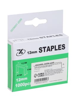 Скобы для мебельного степлера ЛОМ, закалённые, тип 53, 12 мм, 1000 шт.