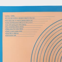 Коврик для выпечки и раскатки теста с разметкой, армированный, силикон, 71×50.5 см, синий