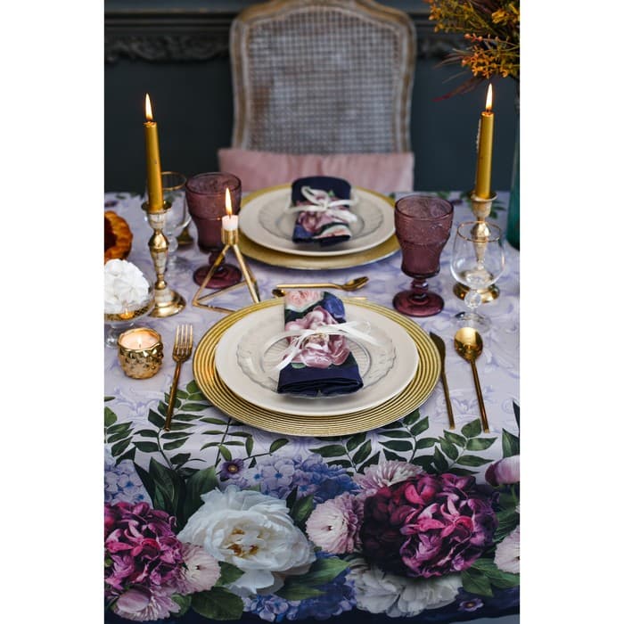 Кухонный набор «Этель. Цветочный этюд»: скатерть 180×150 см, салфетки 40×40 см-8 шт., 100% хлопок