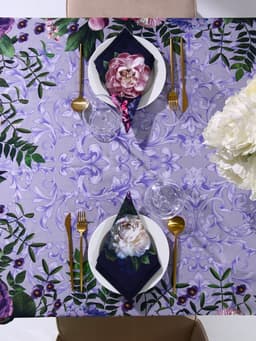 Кухонный набор «Этель. Цветочный этюд»: скатерть 180×150 см, салфетки 40×40 см-8 шт., 100% хлопок