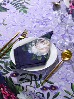 Кухонный набор «Этель. Цветочный этюд»: скатерть 180×150 см, салфетки 40×40 см-8 шт., 100% хлопок