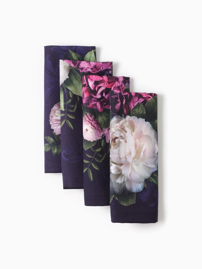 Кухонный набор «Этель. Цветочный этюд»: скатерть 110×150 см, салфетки 40×40 см, 4 шт., 100% хлопок