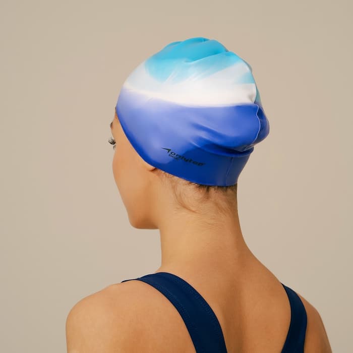 Шапочка для плавания подростковая ONLYTOP, силиконовая, обхват 54-60 см, цвета МИКС