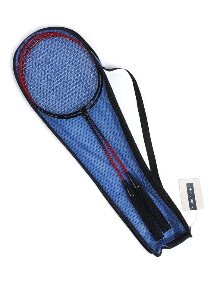 Ракетки для бадминтона ONLYTOP, набор 2 шт., в чехле, чёрно-красные