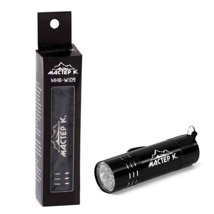 Фонарь ручной «Мастер К» MHB-W1D9, 9 LED, 90 Лм, 1 режим, от батареек 3×ААА