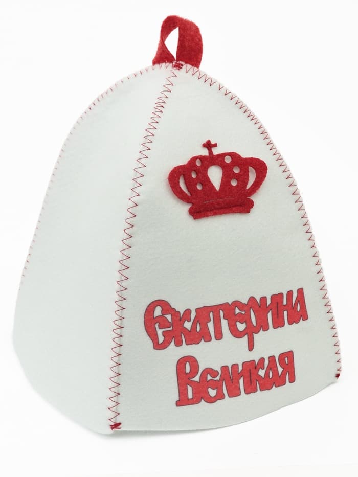 Шапка для бани и сауны «Екатерина Великая», полиэфир, белая