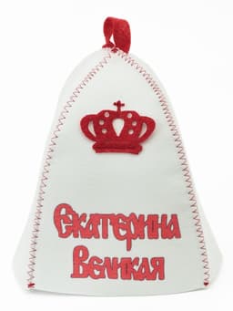 Шапка для бани и сауны «Екатерина Великая», полиэфир, белая