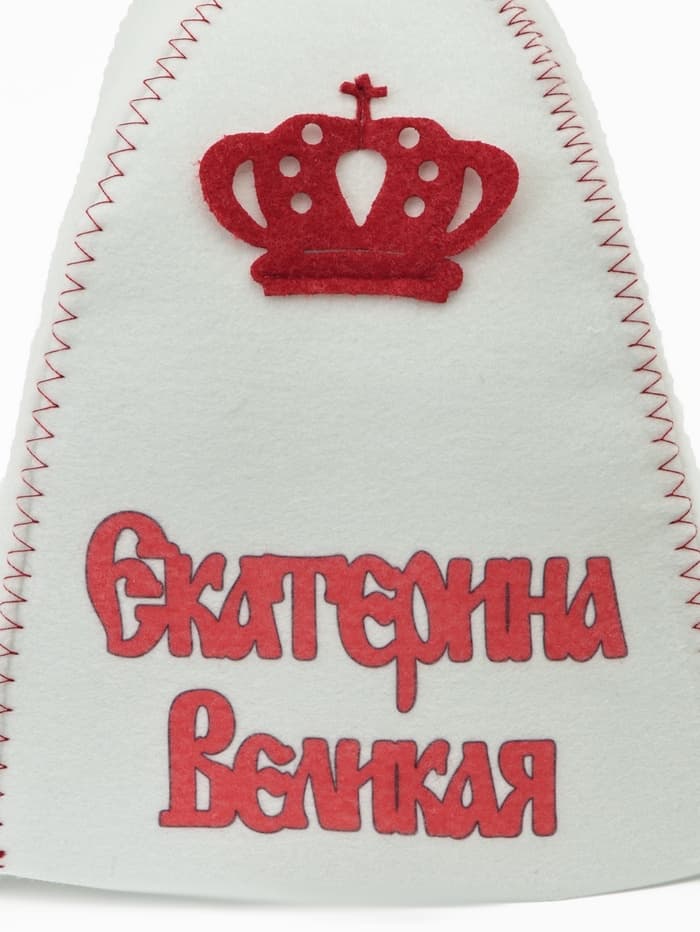 Шапка для бани и сауны «Екатерина Великая», полиэфир, белая
