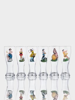 Пивной стакан Pin-up Beer, 500 мл, стекло, рисунок МИКС