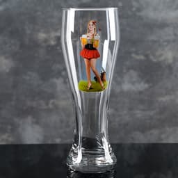 Пивной стакан Pin-up Beer, 500 мл, стекло, рисунок МИКС