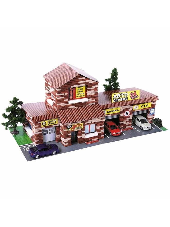 Конструктор из кирпичиков Архитектурное моделирование «СТО», 1240 деталей