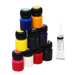 Набор витражных красок по стеклу Decola, 9 цветов × 20 мл + контур