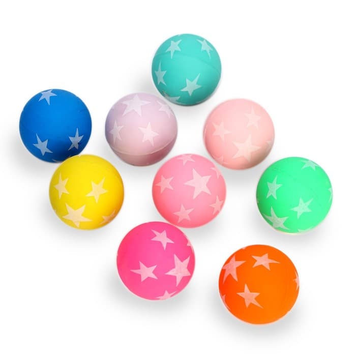 Мяч каучуковый «Звёздочки», светится в темноте, 4.3 см, цвета МИКС