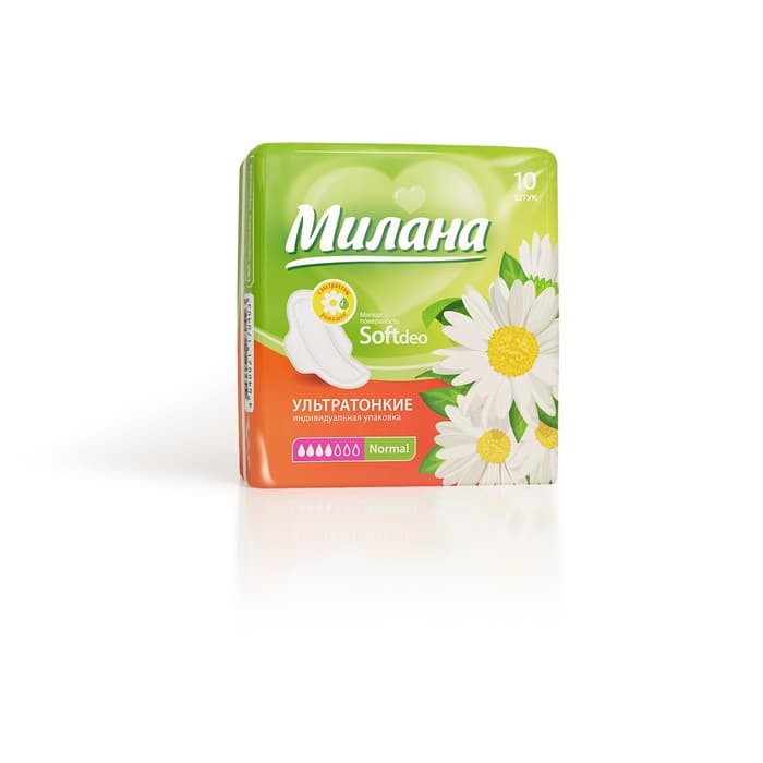 Прокладки «Милана» Ultra Soft Normal Deo Ромашка, 10 шт./уп