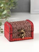 Шкатулка для украшений «Сундучок. Плетёнка», дерево, 6.3×8.8×6.5 см