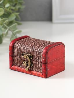 Шкатулка для украшений «Сундучок. Плетёнка», дерево, 6.3×8.8×6.5 см