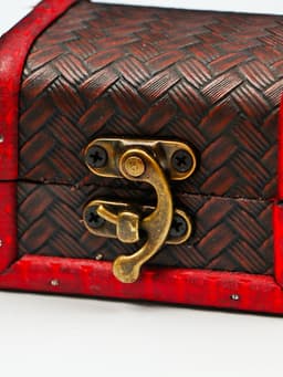 Шкатулка для украшений «Сундучок. Плетёнка », дерево, 6×5×8 см