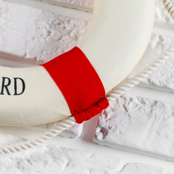 Декор настенный, панно спасательный круг с бечевкой Welcome aboard, 4×26×26 см, МИКС