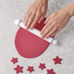 Скалка для теста с ограничителями кондитерская KONFINETTA, 49.5×3 см, пластик, белая