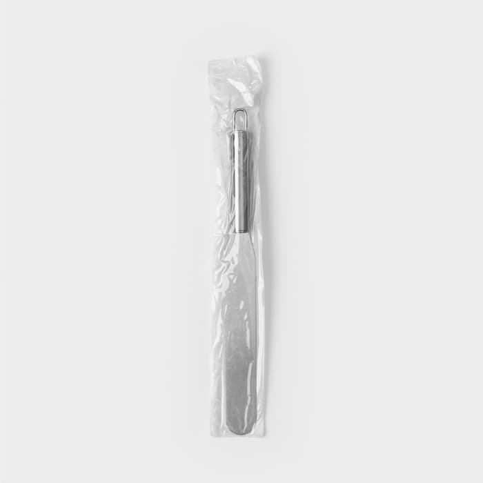 Кондитерская лопатка - палетка прямая Доляна, 32.5×3 см, рабочая часть 20 см, нержавеющая сталь, серебристая