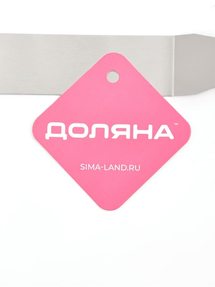 Кондитерская лопатка - палетка изогнутая Доляна, 36.5×3 см, рабочая часть 24.5 см, для блинов, серебристая
