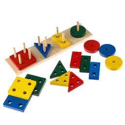 Пирамидка логическая Лесная мастерская «Фигуры», окрас глянцевый