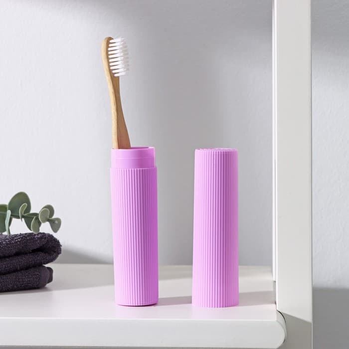 Футляр для зубной щётки и пасты Доляна, 20×3×3 см, сиреневый