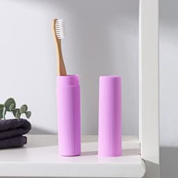 Футляр для зубной щётки и пасты Доляна, 20×3×3 см, сиреневый