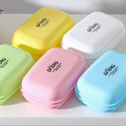 Мыльница пластиковая, 11×7.5×4 см, голубая