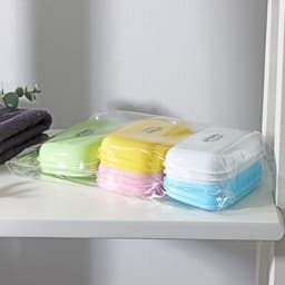 Мыльница пластиковая, 11×7.5×4 см, голубая