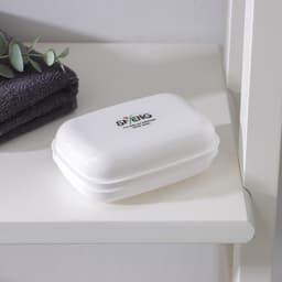 Мыльница пластиковая, 11×7.5×4 см, голубая