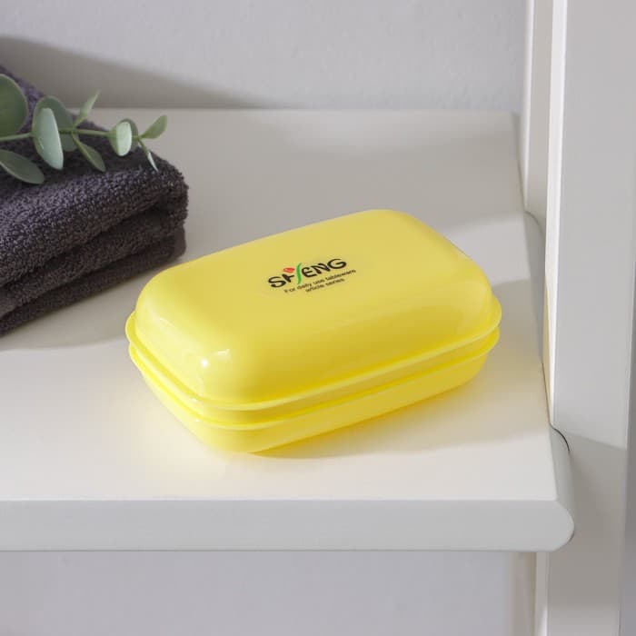 Мыльница пластиковая, 11×7.5×4 см, голубая