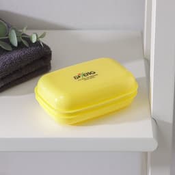 Мыльница пластиковая, 11×7.5×4 см, голубая