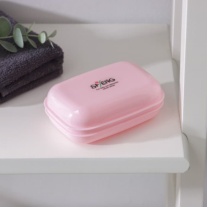 Мыльница пластиковая, 11×7.5×4 см, голубая