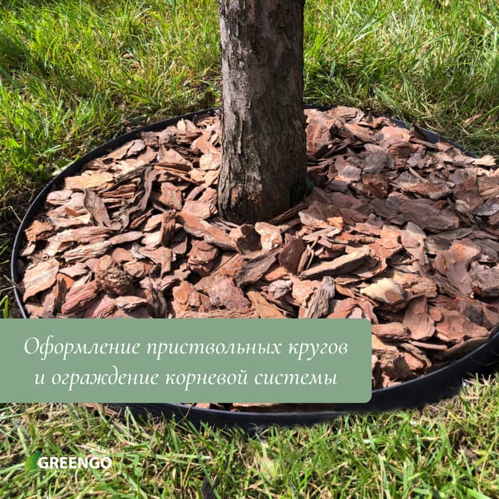 Лента бордюрная, 10 см×10 м, толщина 1.2 мм, пластиковая, чёрная, Greengo