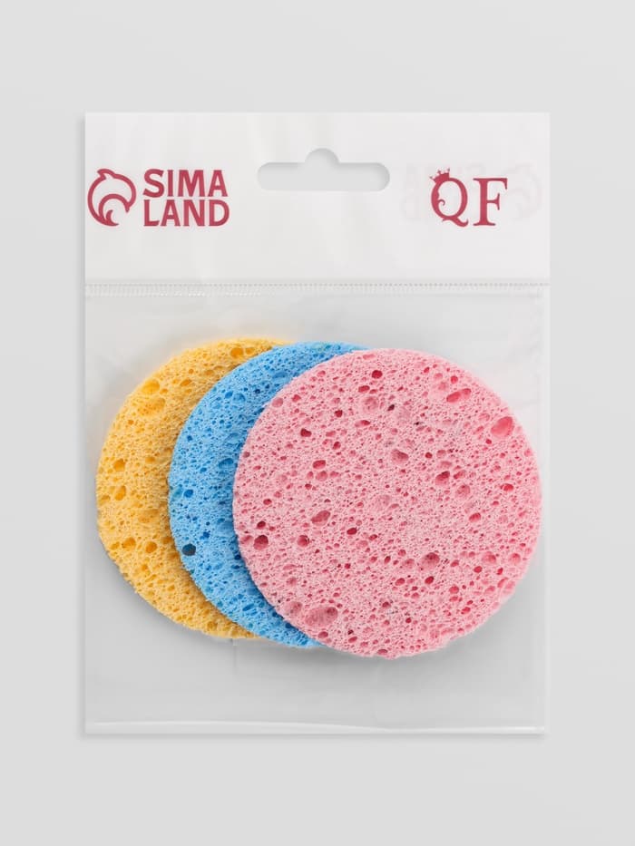 Спонж для умывания «Мягкость», d=7.5 см, МИКС