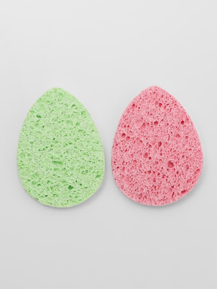 Набор спонжей для умывания «Капля», 9.5×7 см, 2 шт., МИКС