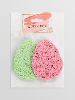 Набор спонжей для умывания «Капля», 9.5×7 см, 2 шт., МИКС
