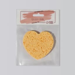 Спонж для умывания «Сердце», 8.5×7.5 см, МИКС