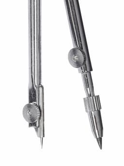 Циркуль металлический Calligrata, 110 мм, в пластиковом пенале, крышка-линейка, с грифелем, МИКС