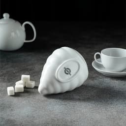 Сахарница Magistro «Ракушка», 330 мл, фарфор, белая