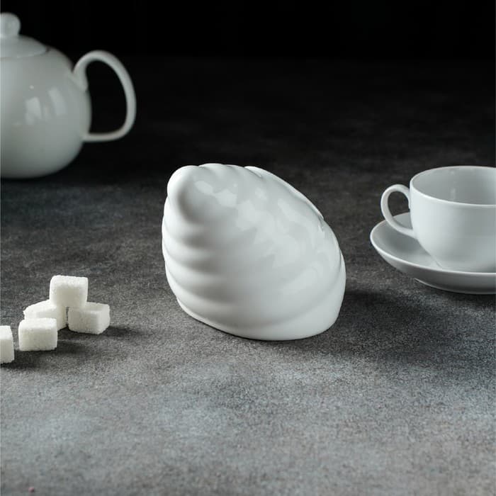 Сахарница Magistro «Ракушка», 330 мл, фарфор, белая