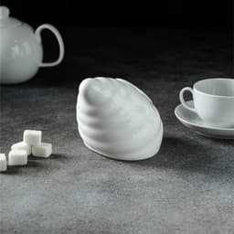 Сахарница Magistro «Ракушка», 330 мл, фарфор, белая