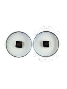 Часы настенные двусторонние, на подвесе WELCOME, d=23 см, 47×31 см, 2хАА, белые