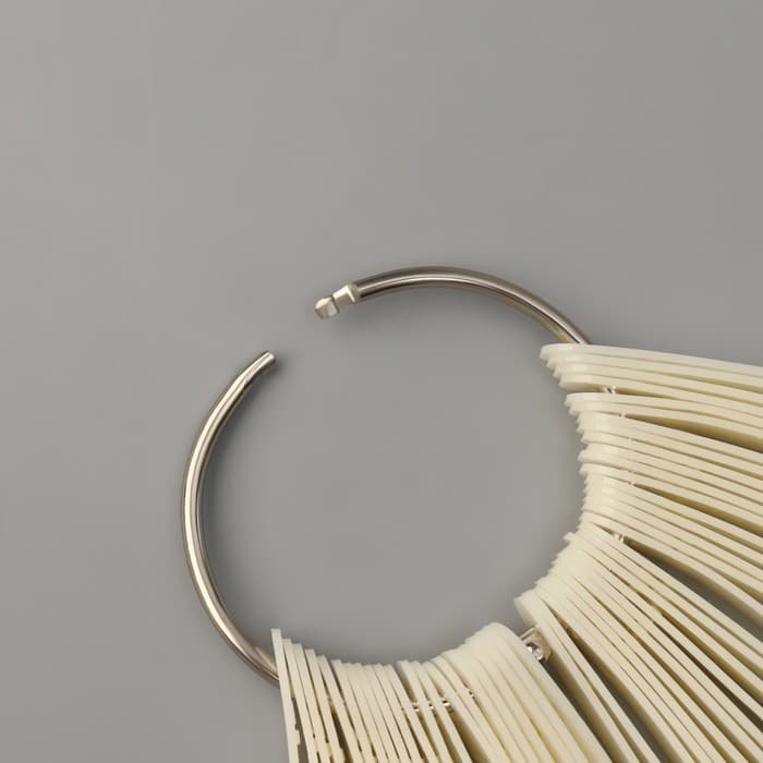 Палитра для лаков на кольце, форма квадрат, 50 шт. по 3 ногтя, цвет слоновая кость