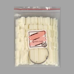 Палитра для лаков на кольце, форма квадрат, 50 шт. по 3 ногтя, цвет слоновая кость