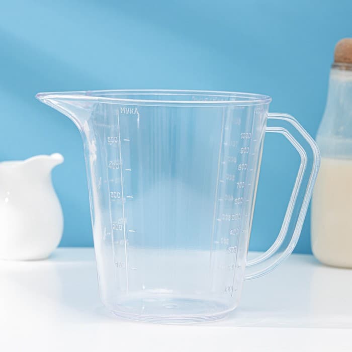 Кувшин мерный Darel plastic, 1 л, пластик, прозрачный