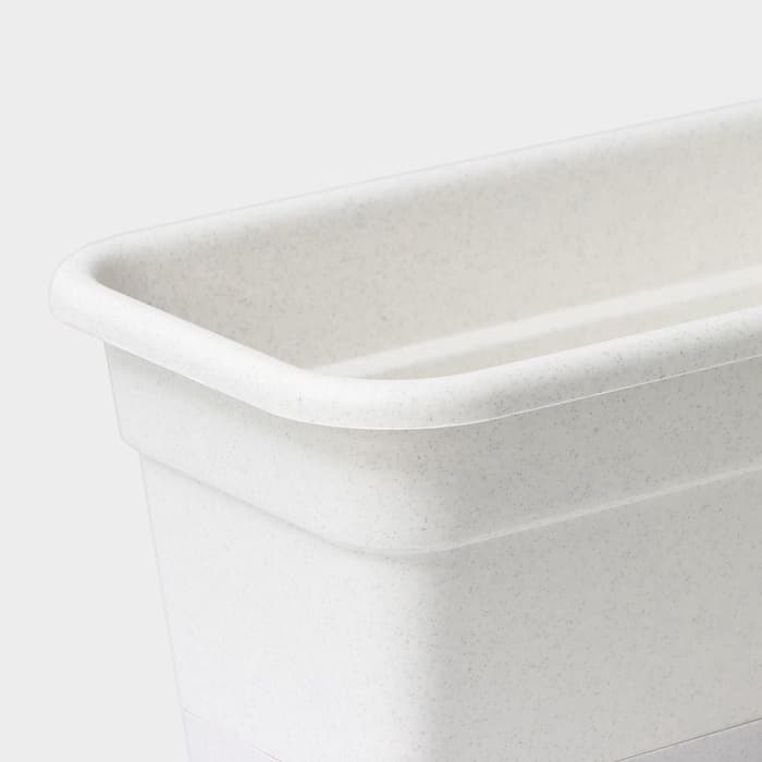 Ящик балконный для цветов, 8 л, 40×20×17 см, пластиковый, цвет мраморный